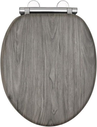 Luxury grey oak effect toilet - grey,