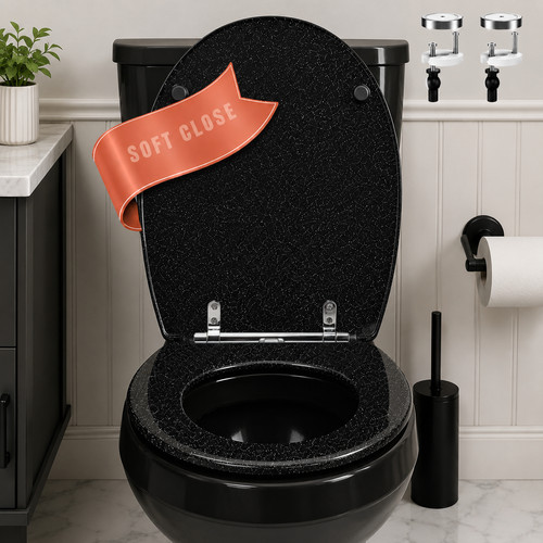 Luxury black glitter soft - black,